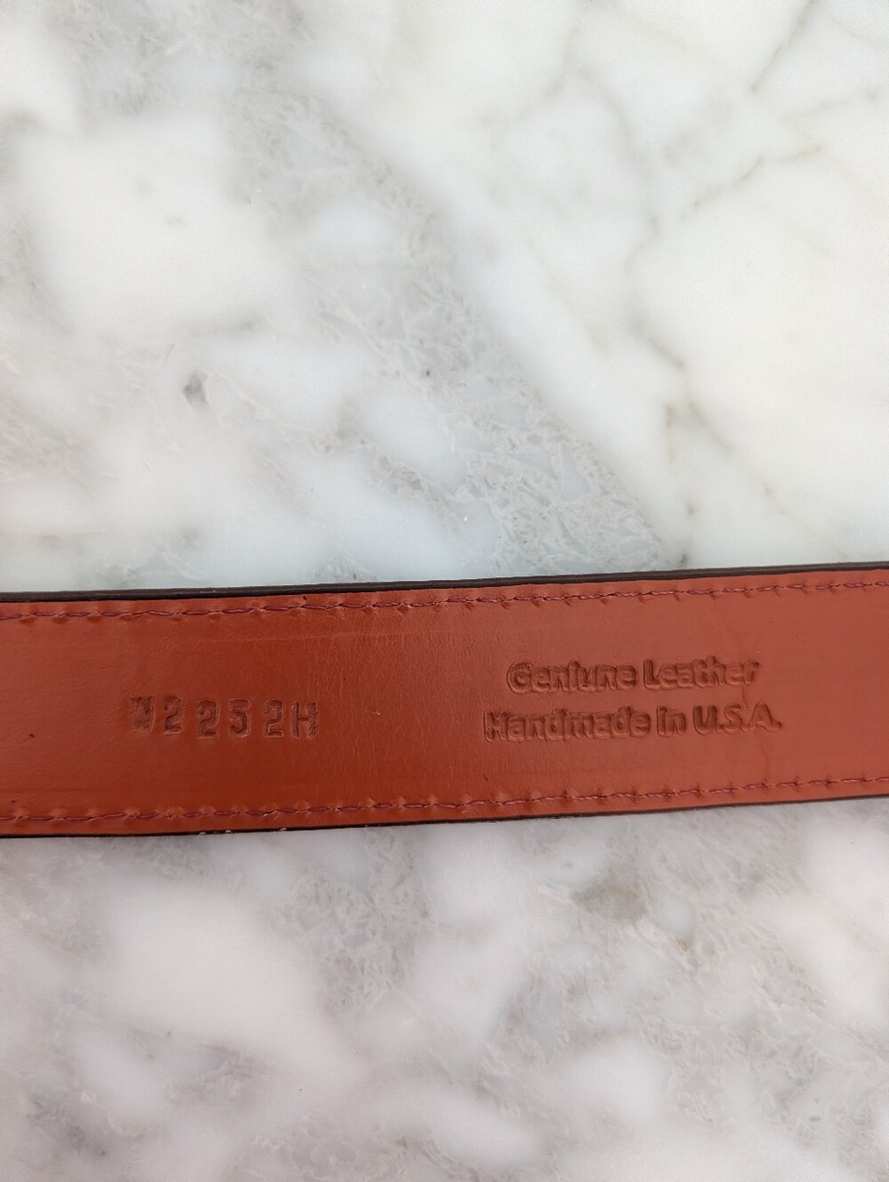 Lucchese Men's Chocolate Mad Dog Goat 1¼" Tapered Down To 1" Belt Size 40 - Picture 9 of 12